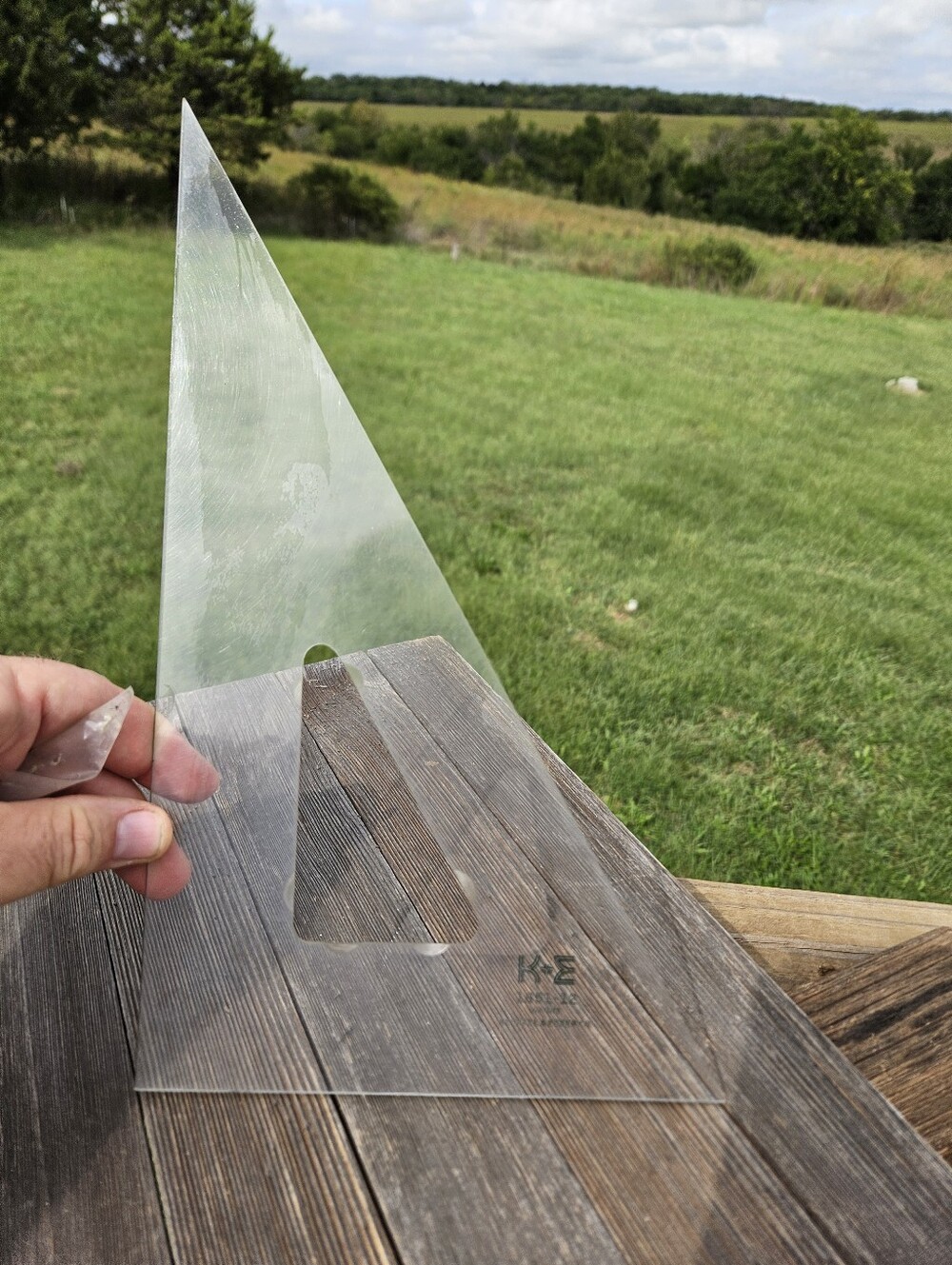 Vtg K&E Keuffel & Esser 1851-12 Clear Drafting Triangle 12" Architect Tool